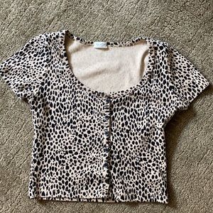 Pacsun cheetah print shirt